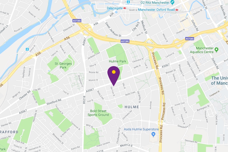 google map image of manchester mind's location