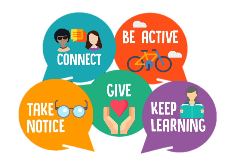 Connect, be active, take notice, give, keep learning