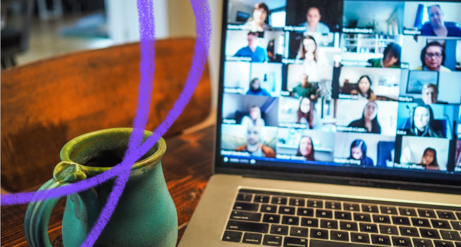 Peer support group online meeting