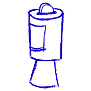 cartoon illustration of collection tin