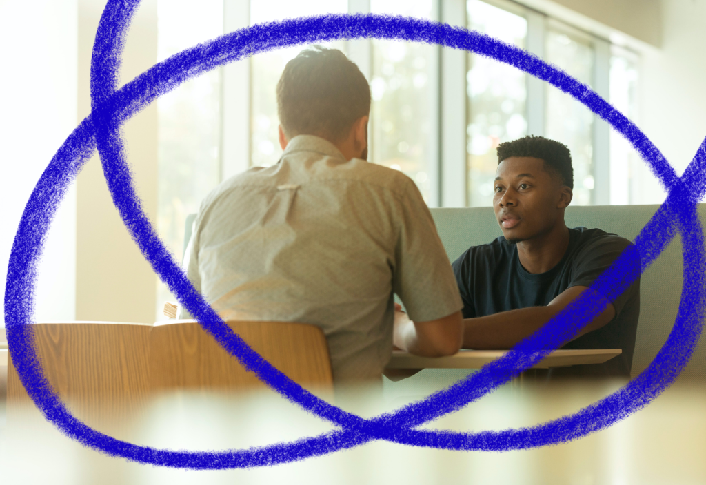 People engaging in conversation