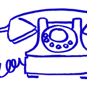 Cartoon illustration of telephone