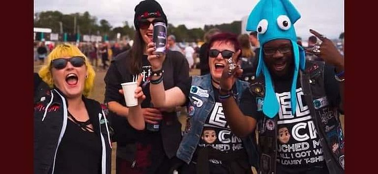 Festival goers enjoying Download