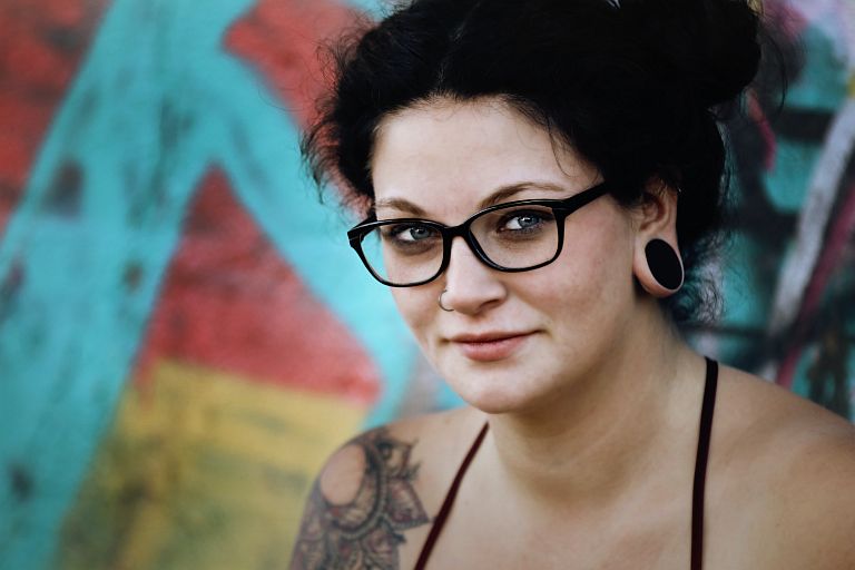Person looking into the camera