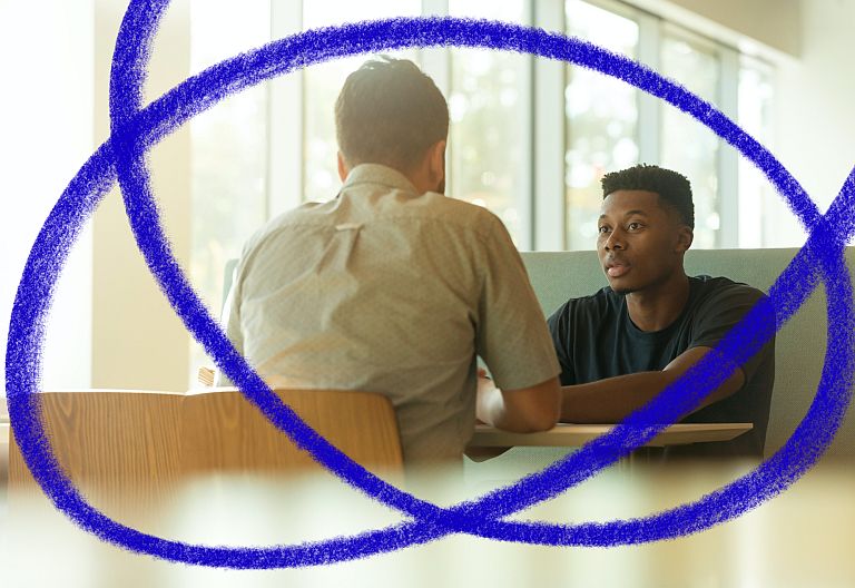 People engaging in conversation
