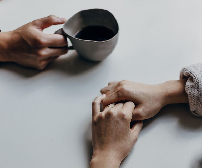 Friends drinking tea together