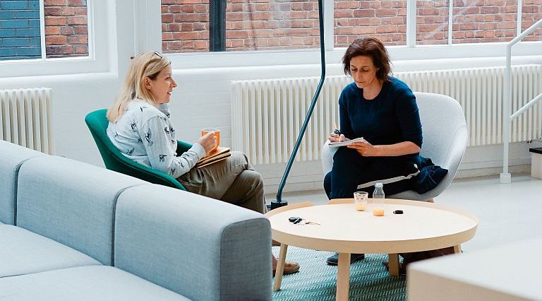 colleagues having a meeting