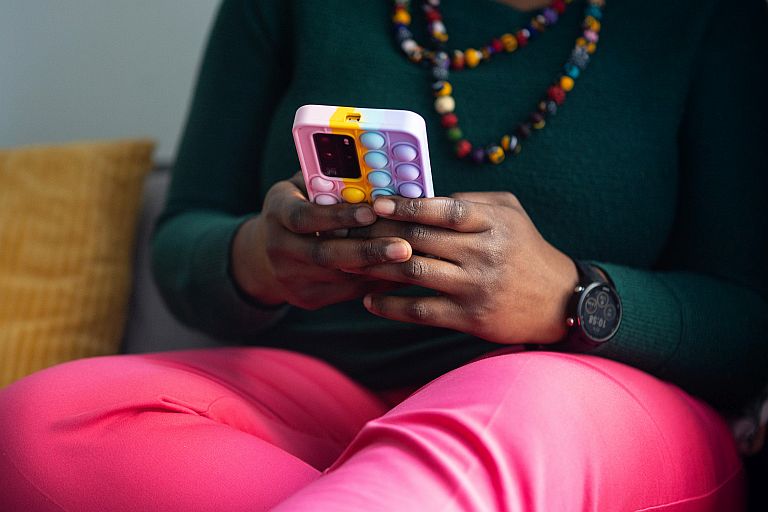 person using mobile phone