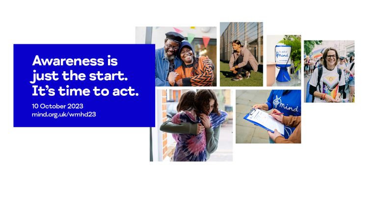Mind WMHD campaign with images of people
