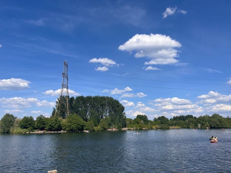 Sale Water Park looking out across the water